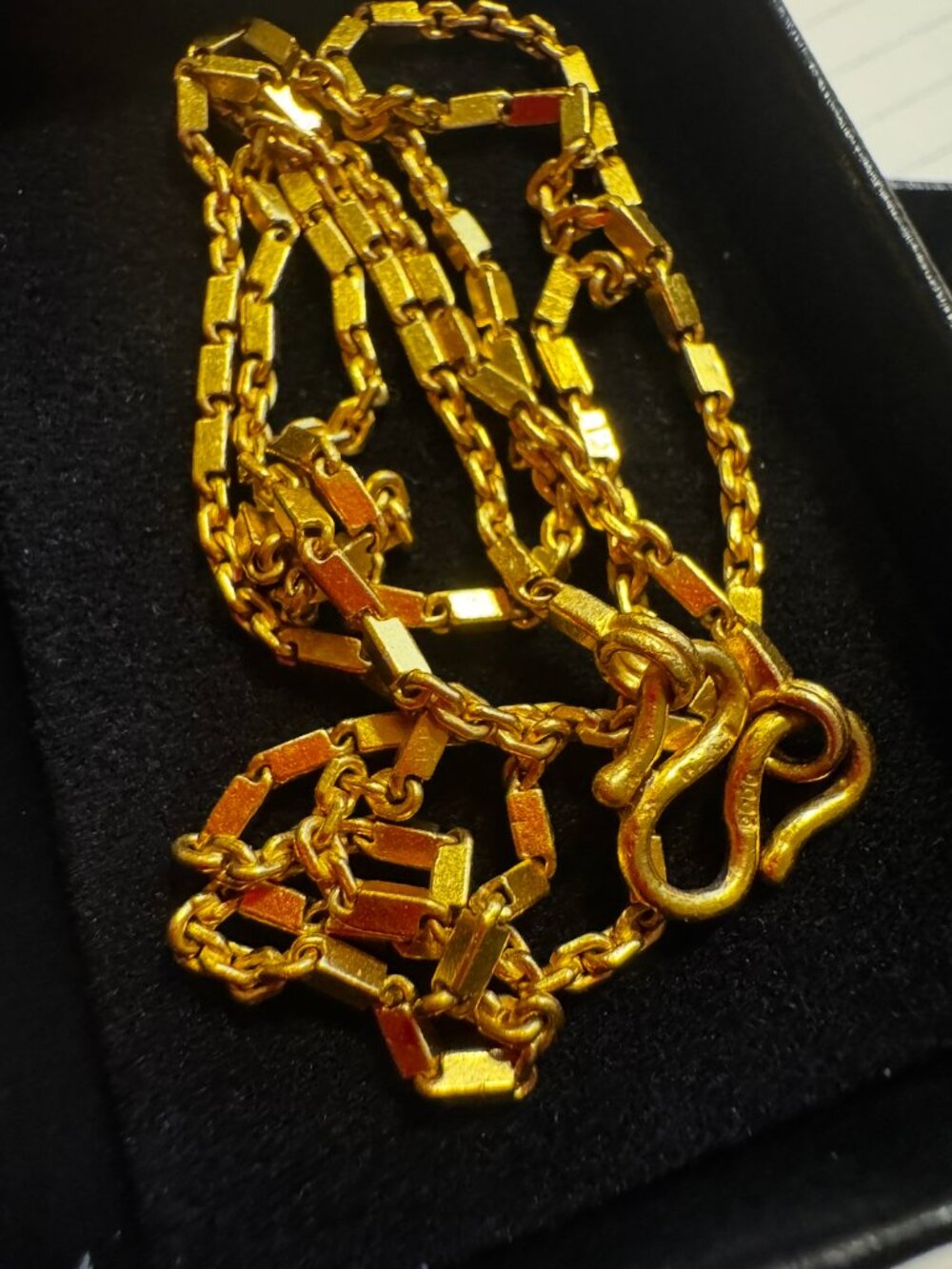 Solid Gold 24k 999 Chain Necklace 21”